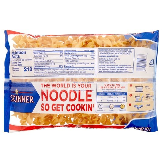 Skinner Extra Wide Egg Noodles Pasta, 12-Ounce Bag