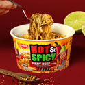 Nissin Bowl Noodles Hot & Spicy Beef Flavor Ramen Noodle Soup, 3.28 Oz