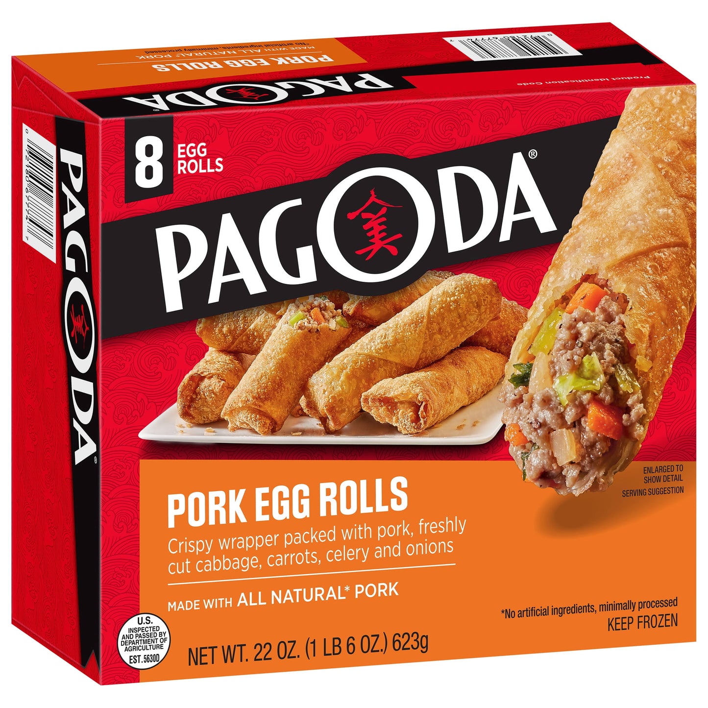 Pagoda Crunchy Pork Egg Rolls with authentic seasoning