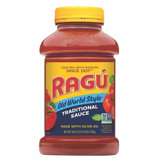 Ragu Old World Style Traditional Sauce, Made with Olive Oil, 45 oz