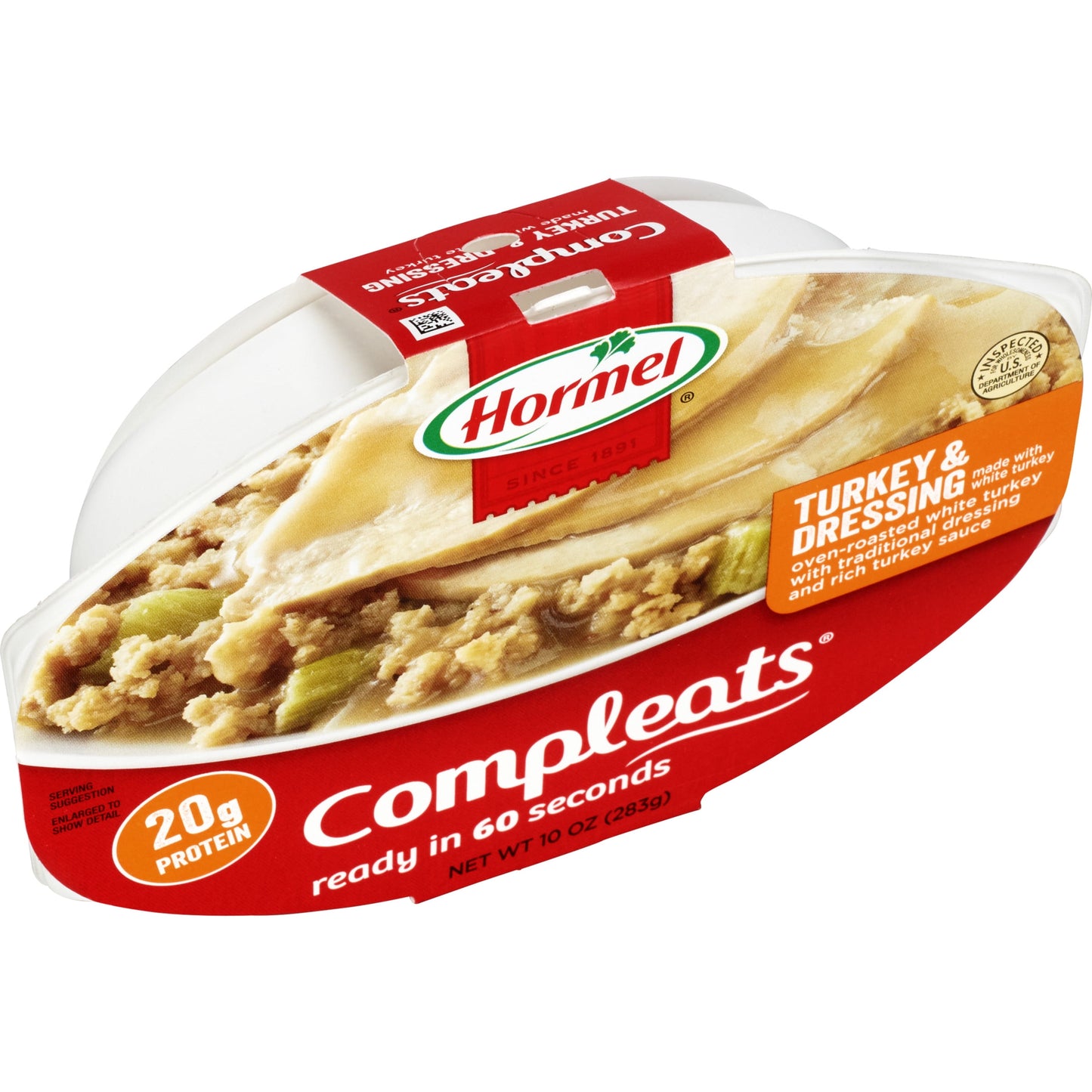 HORMEL COMPLEATS Turkey & Dressing, Shelf Stable, 10 oz Plastic Tray