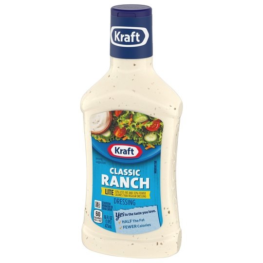 Kraft Classic Ranch Lite Salad Dressing, 16 fl oz Bottle