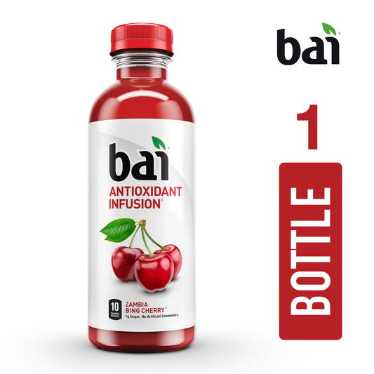 Bai Zambia Bing Cherry Antioxidant Infusion Flavored Water, 18 fl oz, Bottle