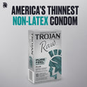 Trojan Raw Non-Latex Lubricated Condoms, 10ct