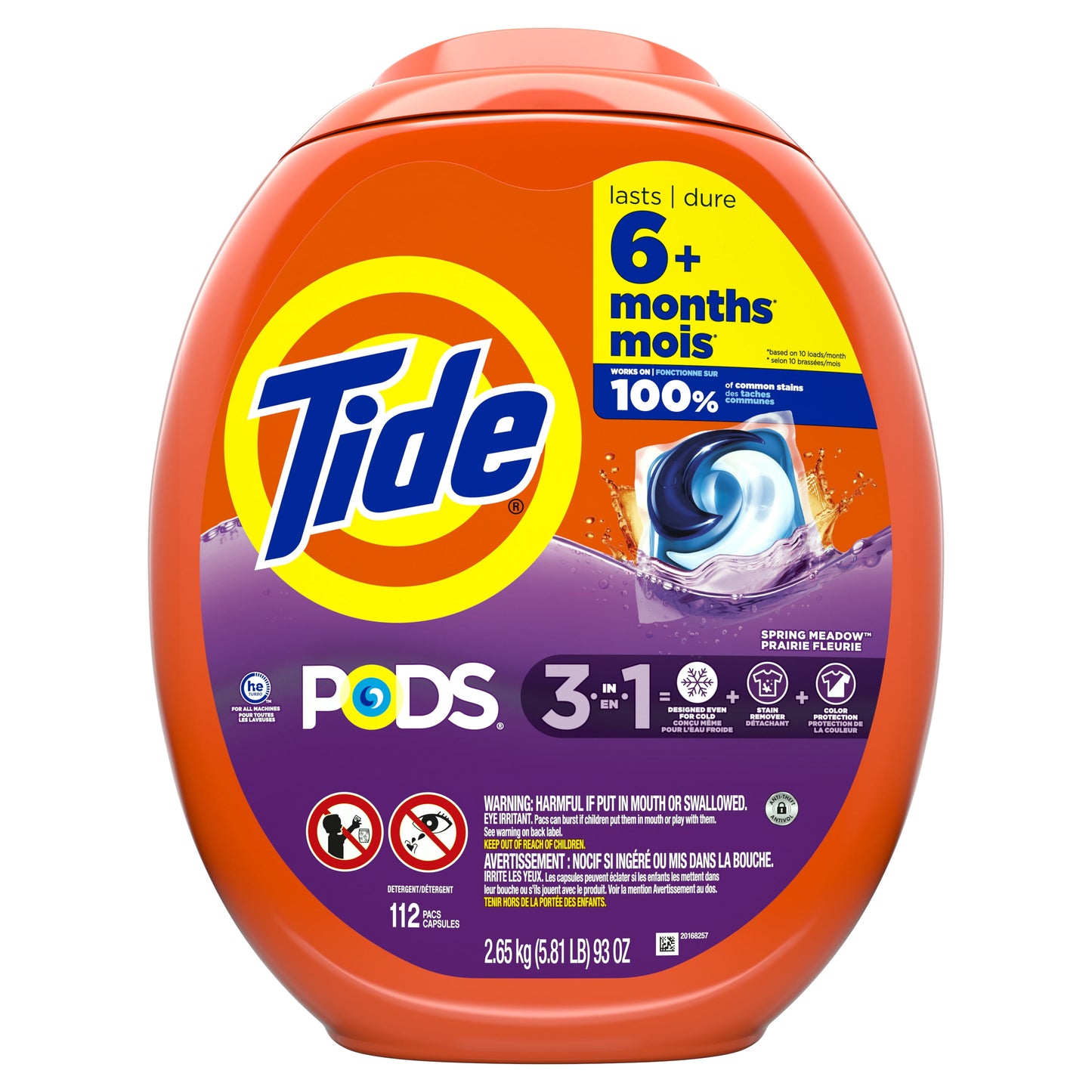 Tide Pods Laundry Detergents Soap Packs, Spring Meadow, 112 Ct
