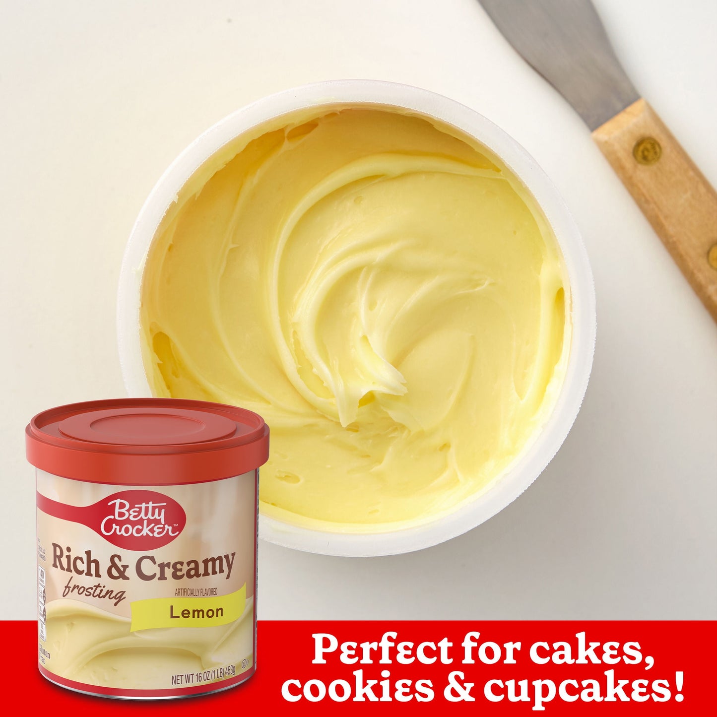 Betty Crocker Gluten Free Rich and Creamy Lemon Frosting, 16 oz.