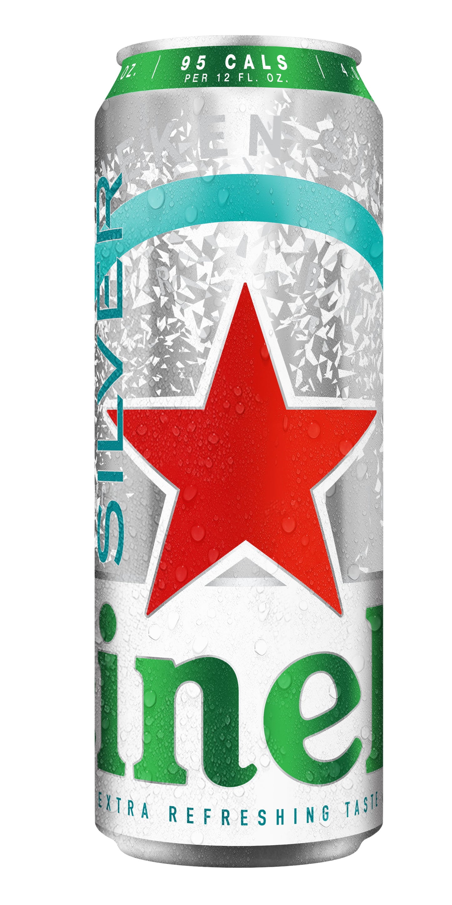 Heineken Silver Lager Beer, Single 24 fl oz Can, 4% Alcohol by Volume