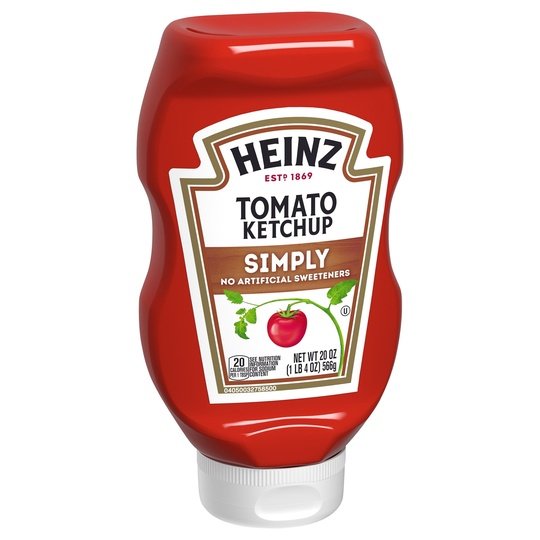 Heinz Simply Tomato Ketchup with No Artificial Sweeteners, 20 oz Bottle