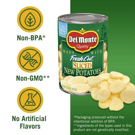 Del Monte New Potatoes, Sliced Canned Potatoes, 14.5 oz Can