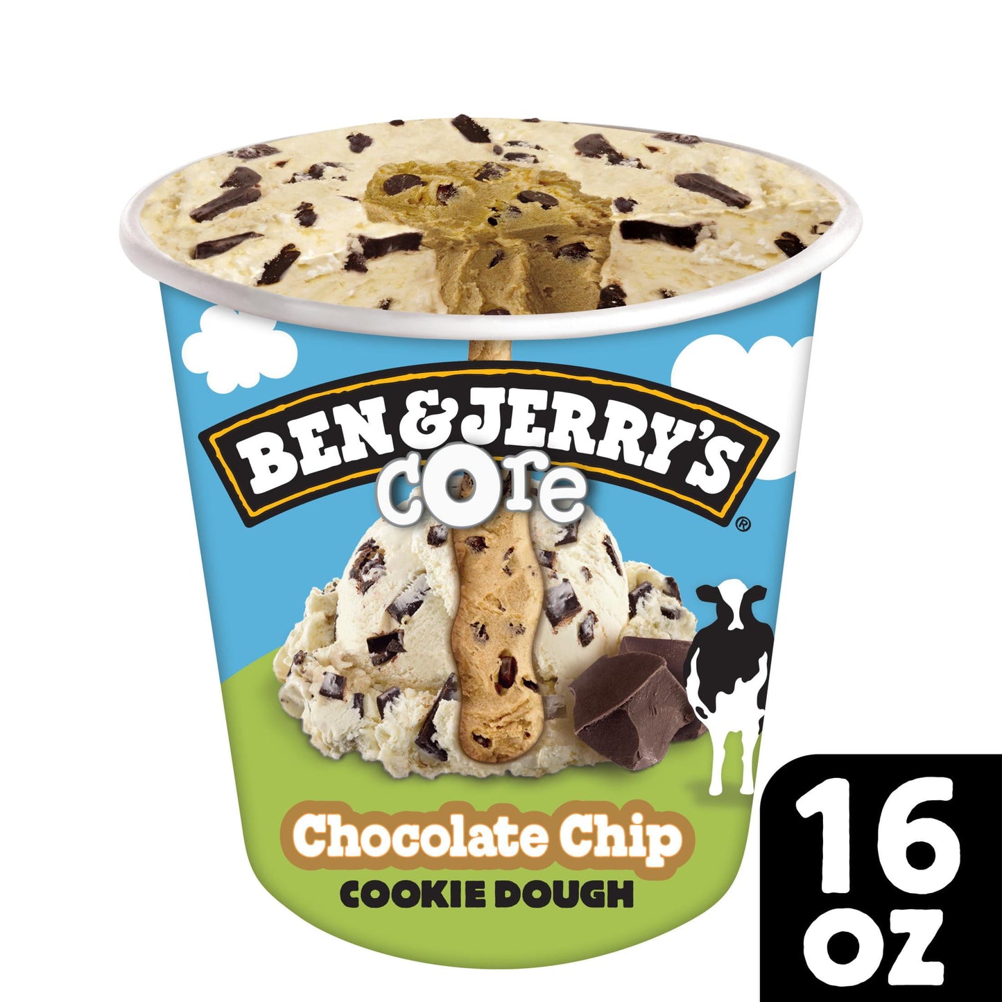 Ben & Jerry's Core Chocolate Chip Cookie Dough Ice Cream, 16 oz