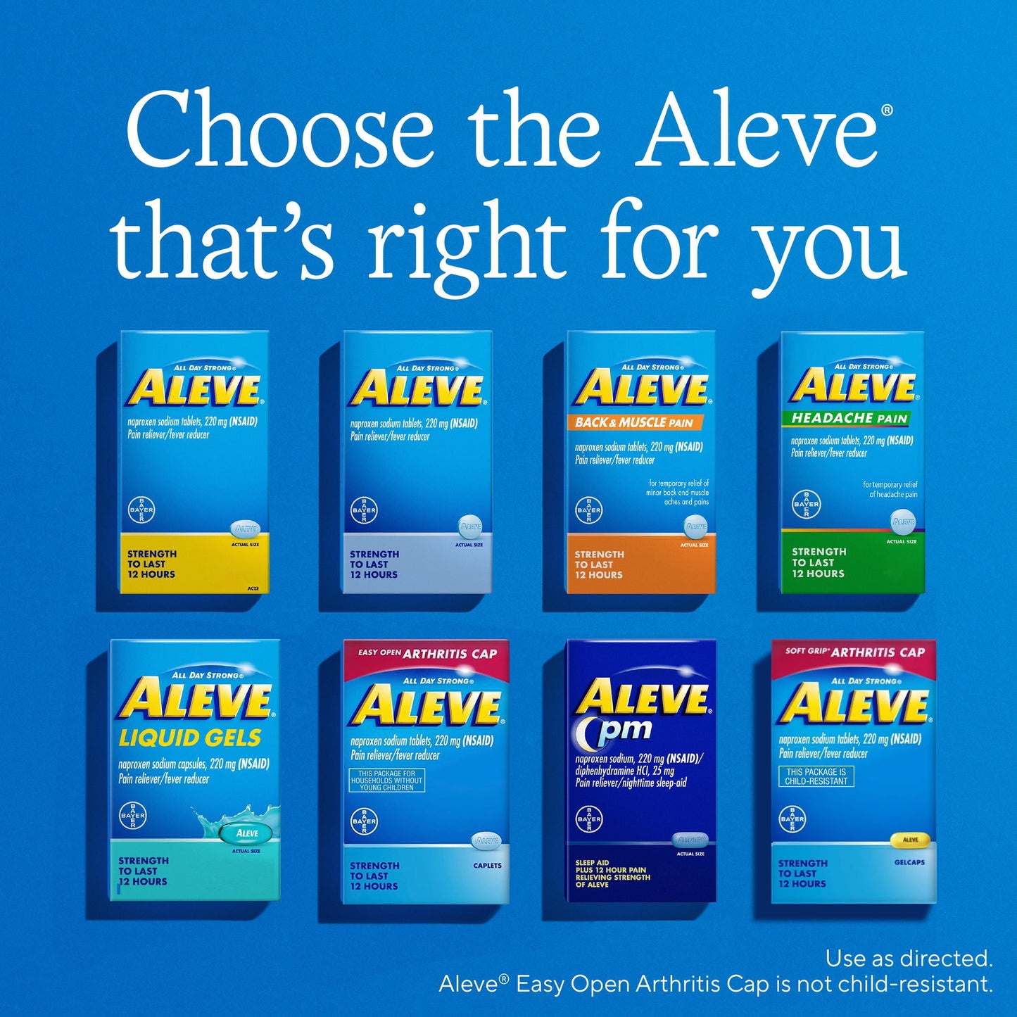 Aleve Liquid Gels Easy Open Arthritis Cap Naproxen Sodium Pain Reliever, 80 Count