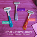 Venus Miami Midnight Smooth Women's Disposable Razors, 3 ct