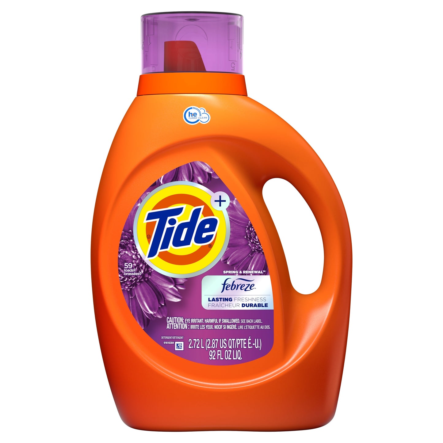 Tide Spring & Renewal HE, 59 Loads Liquid Laundry Detergent, 92 fl oz