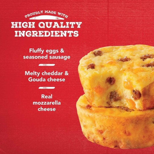 Jimmy Dean Sausage Three Cheese Egg Bites, 4 oz, 2 Count (Frozen)