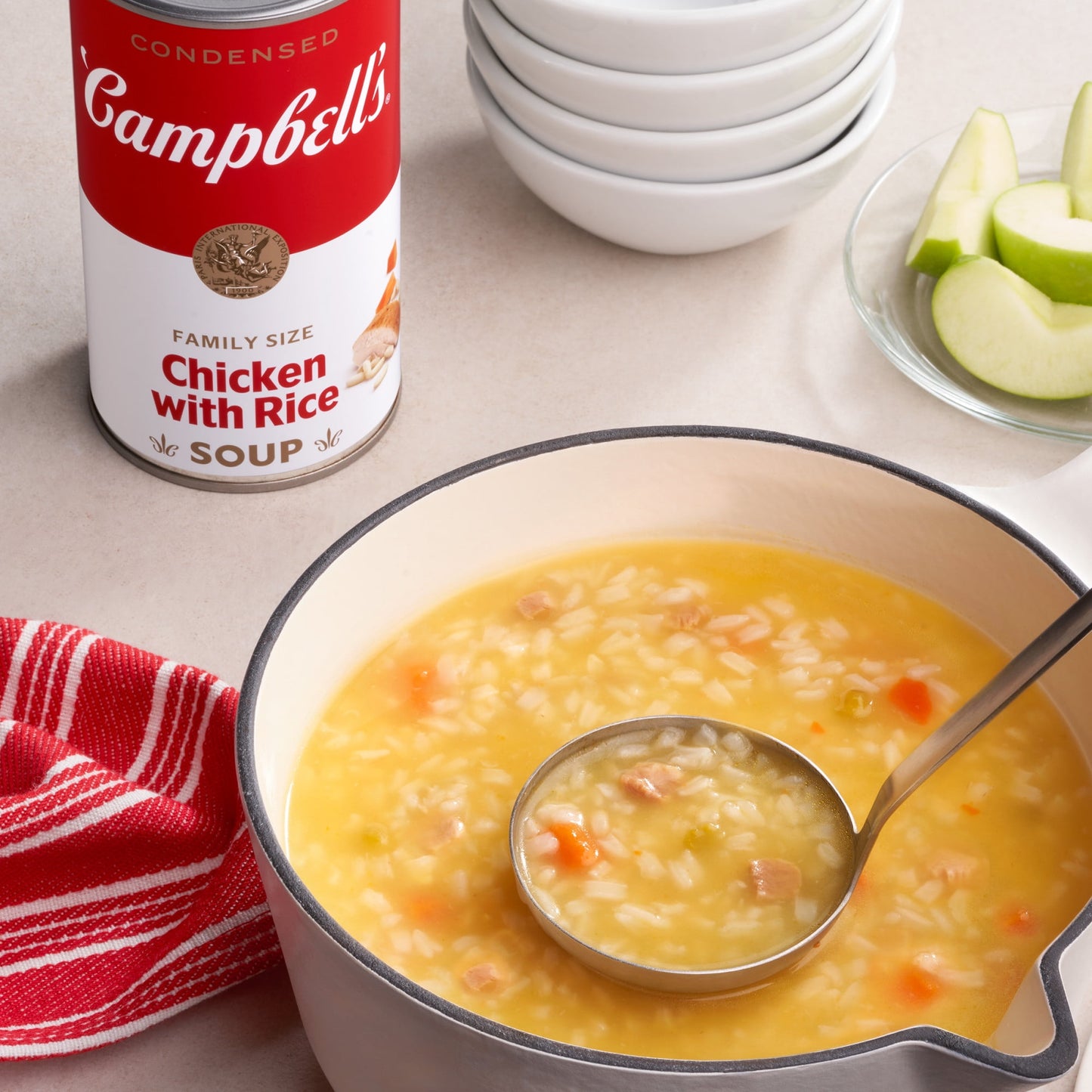 Campbell’s Condensed Chicken with Rice Soup, Family Size, 22.4 Ounce Can