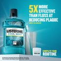 Listerine Cool Mint Antiseptic Mouthwash for Bad Breath, 250 mL