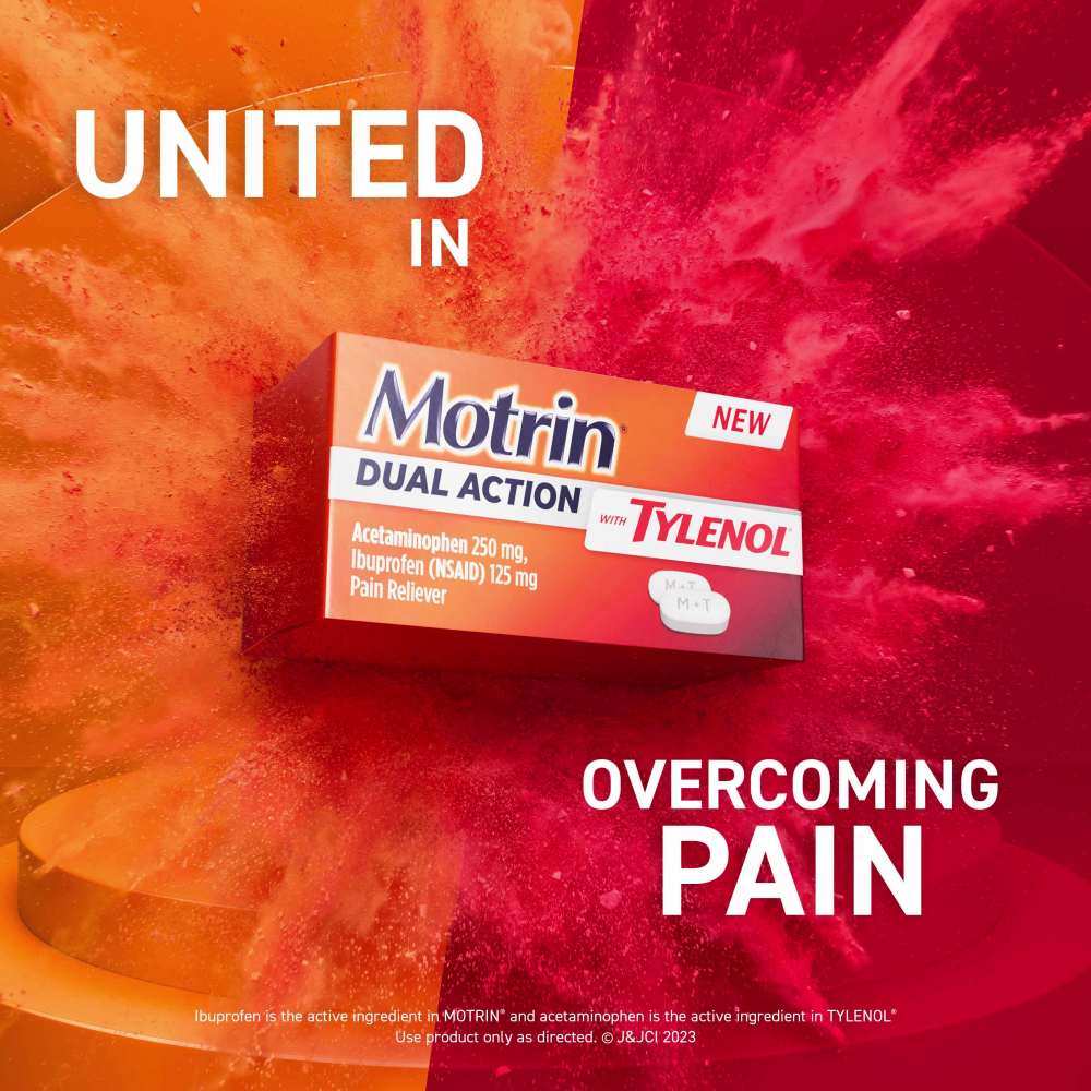 Motrin Dual Action with Tylenol, Ibuprofen & Acetaminophen, 20Ct