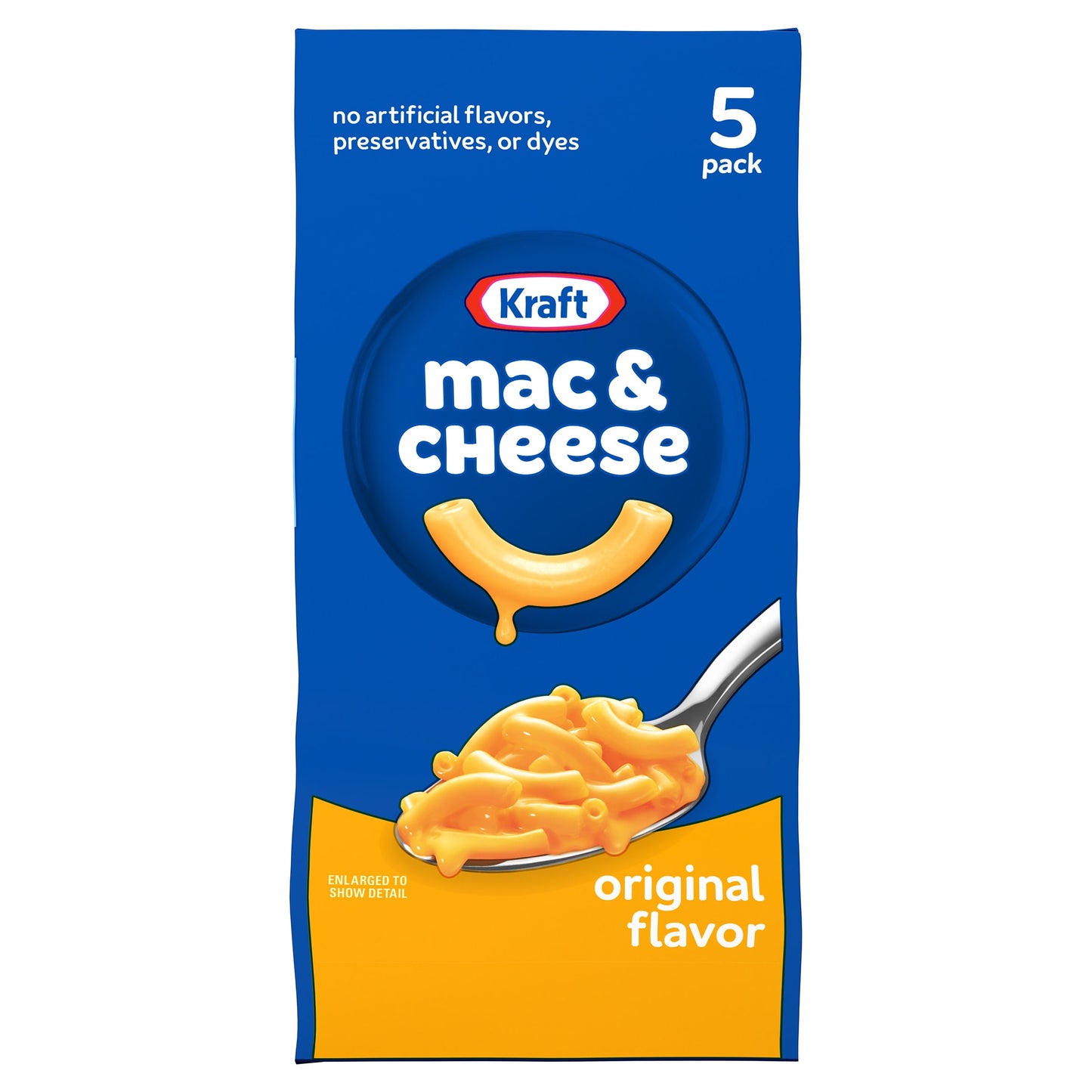 Kraft Original Mac N Cheese Macaroni and Cheese Dinner, 5 ct Pack, 7.25 oz Boxes