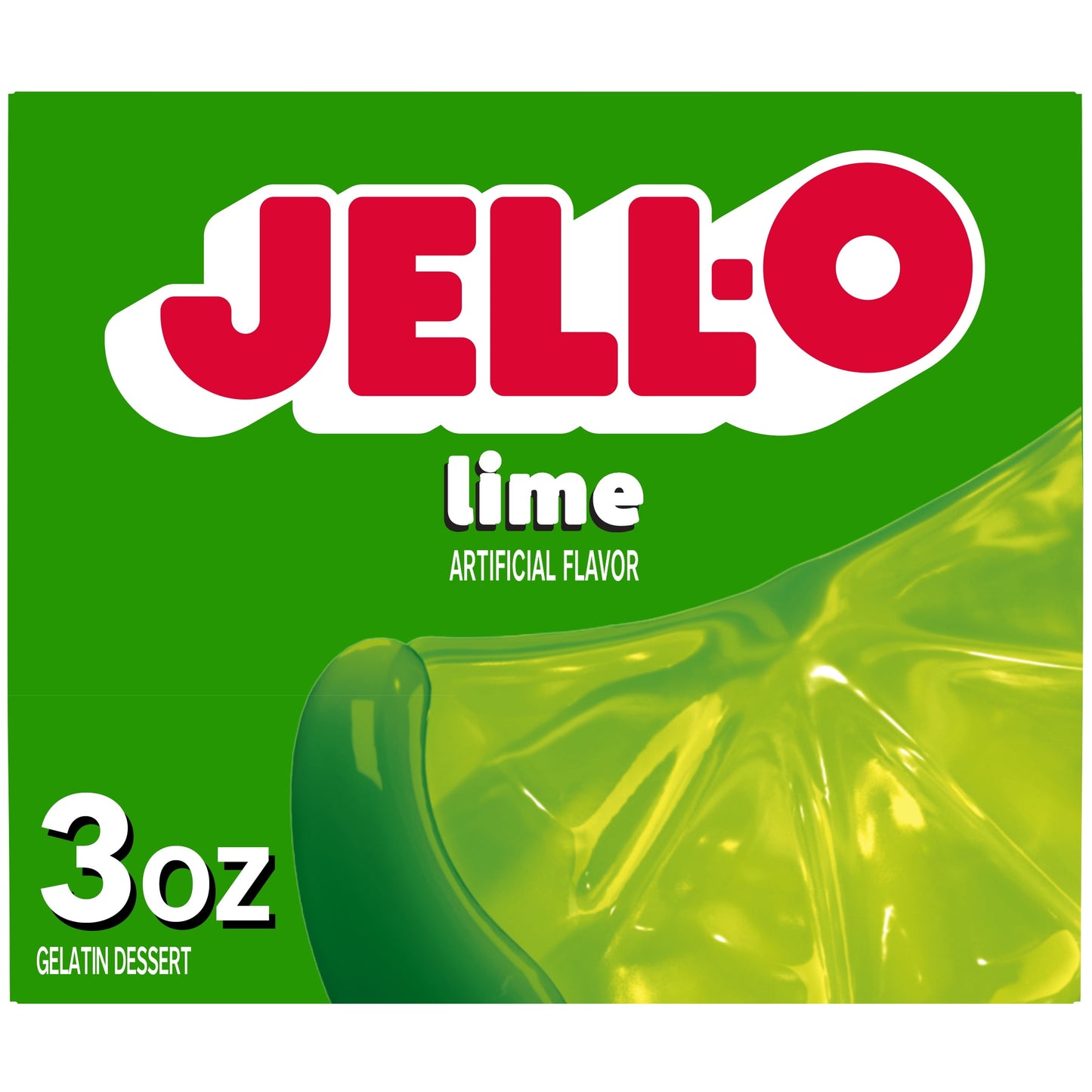 Jell-O Lime Artificially Flavored Gelatin Dessert Mix, 3 oz Box