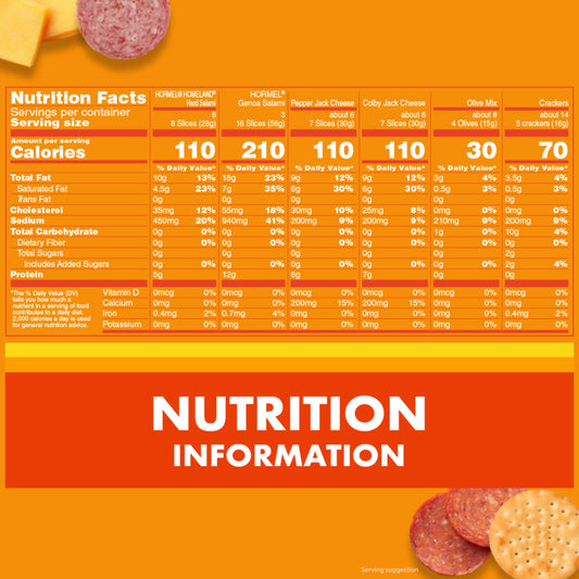 HORMEL GATHERINGS, Salami and Olives with Cheese and Crackers, Deli Supreme Party Tray, 40 oz Plastic Tray