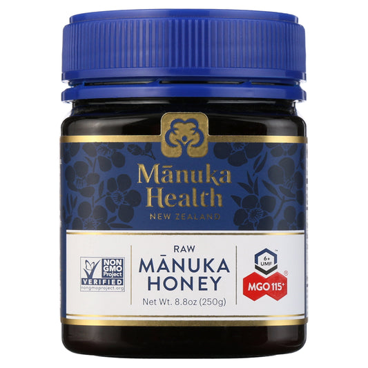 Manuka Health UMF 6+/MGO 115+ Manuka Honey 8.8oz, Superfood, %100 Raw Honey