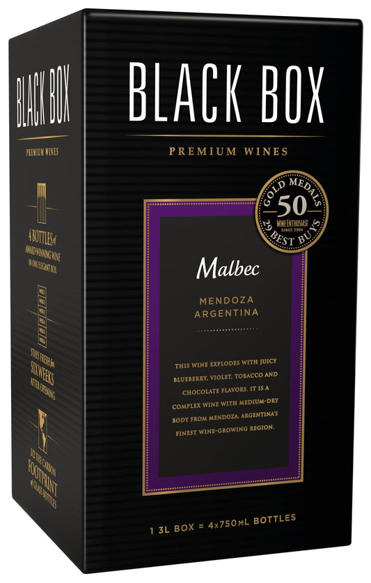 Black Box Malbec Red Wine, Argentina, 3 Liter Box Wine