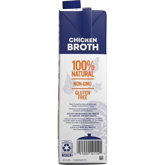 Swanson 100% Natural, Gluten-Free Chicken Broth, 32 oz Carton