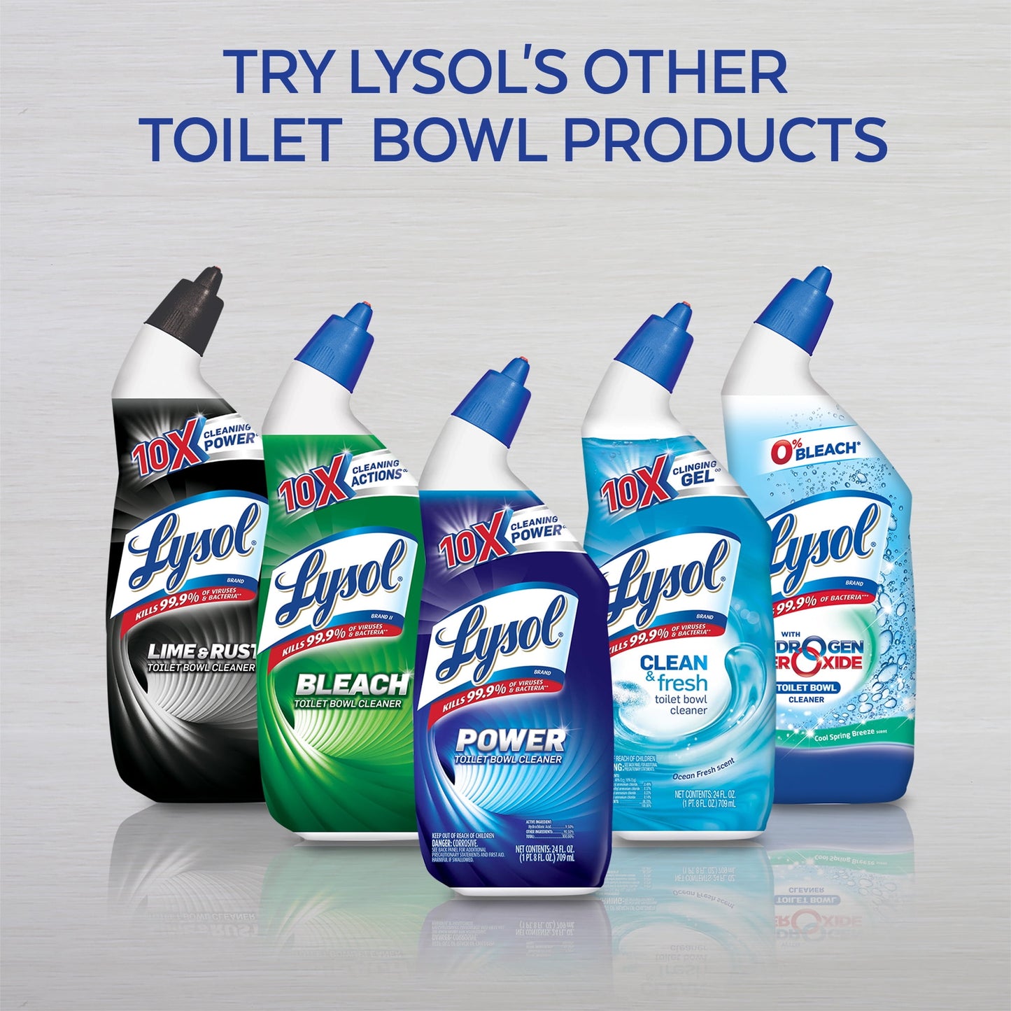 Lysol Toilet Bowl Cleaner Gel, for Cleaning and and Disinfecting, Removes Lime and Rust, 24oz