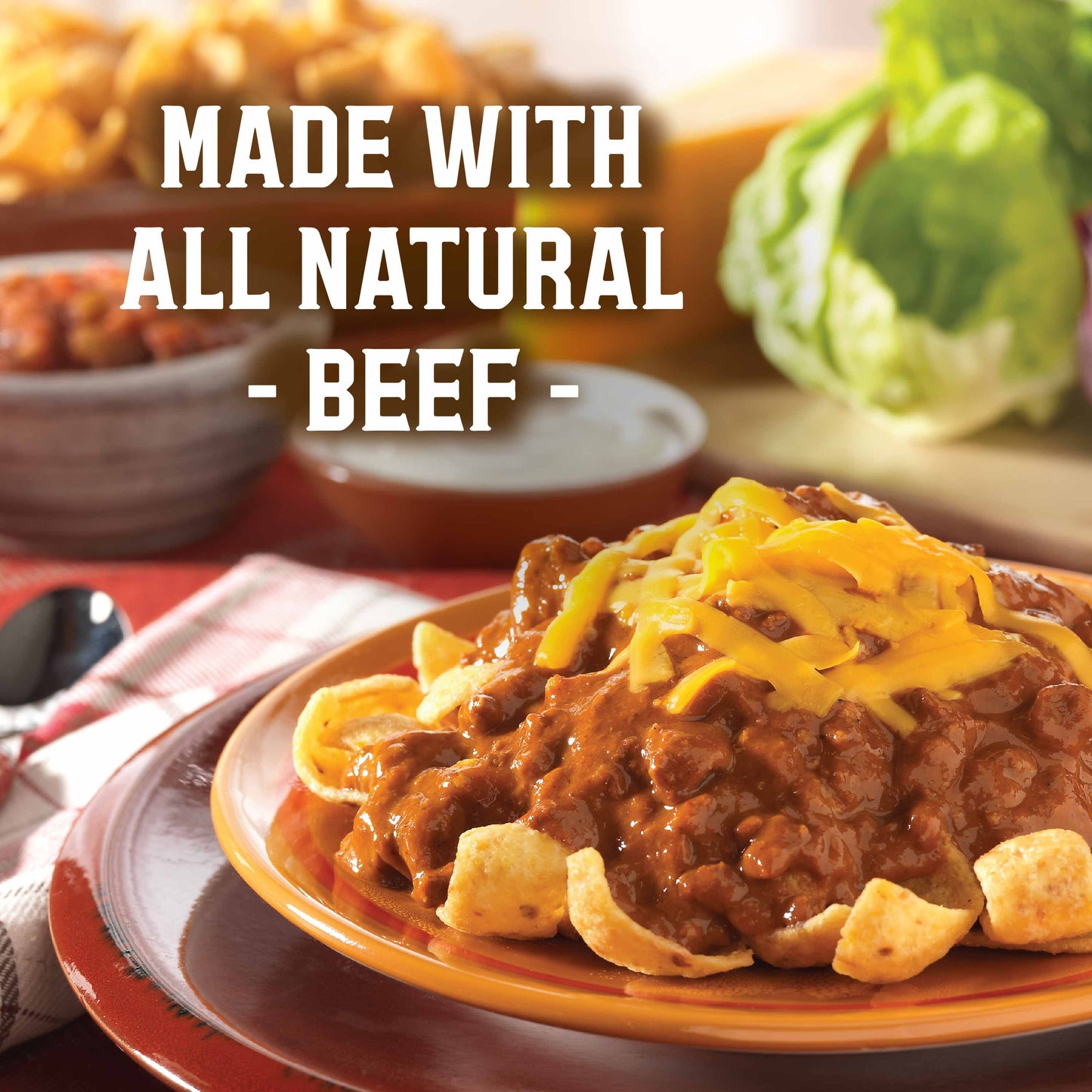 WOLF BRAND Lean Beef Chili Without Beans, 15 oz.