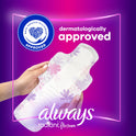 Always Radiant Feminine Pads with Wings, Size 5, Extra Heavy Overnight Absorbency, Scented, 18 Count