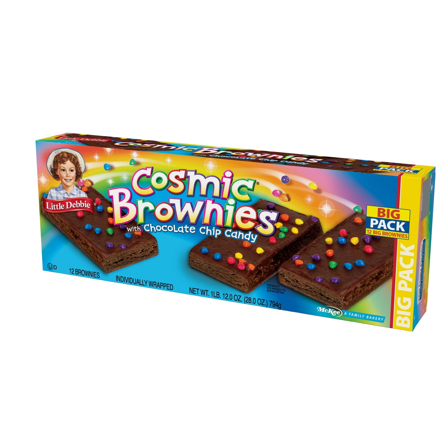 Little Debbie Big Pack Cosmic Brownies with Chocolate Chip Candy - 12 CT