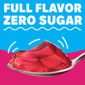 Jell-O Raspberry Artificially Flavored Zero Sugar Gelatin Dessert Mix, Family Size, 0.6 oz Box