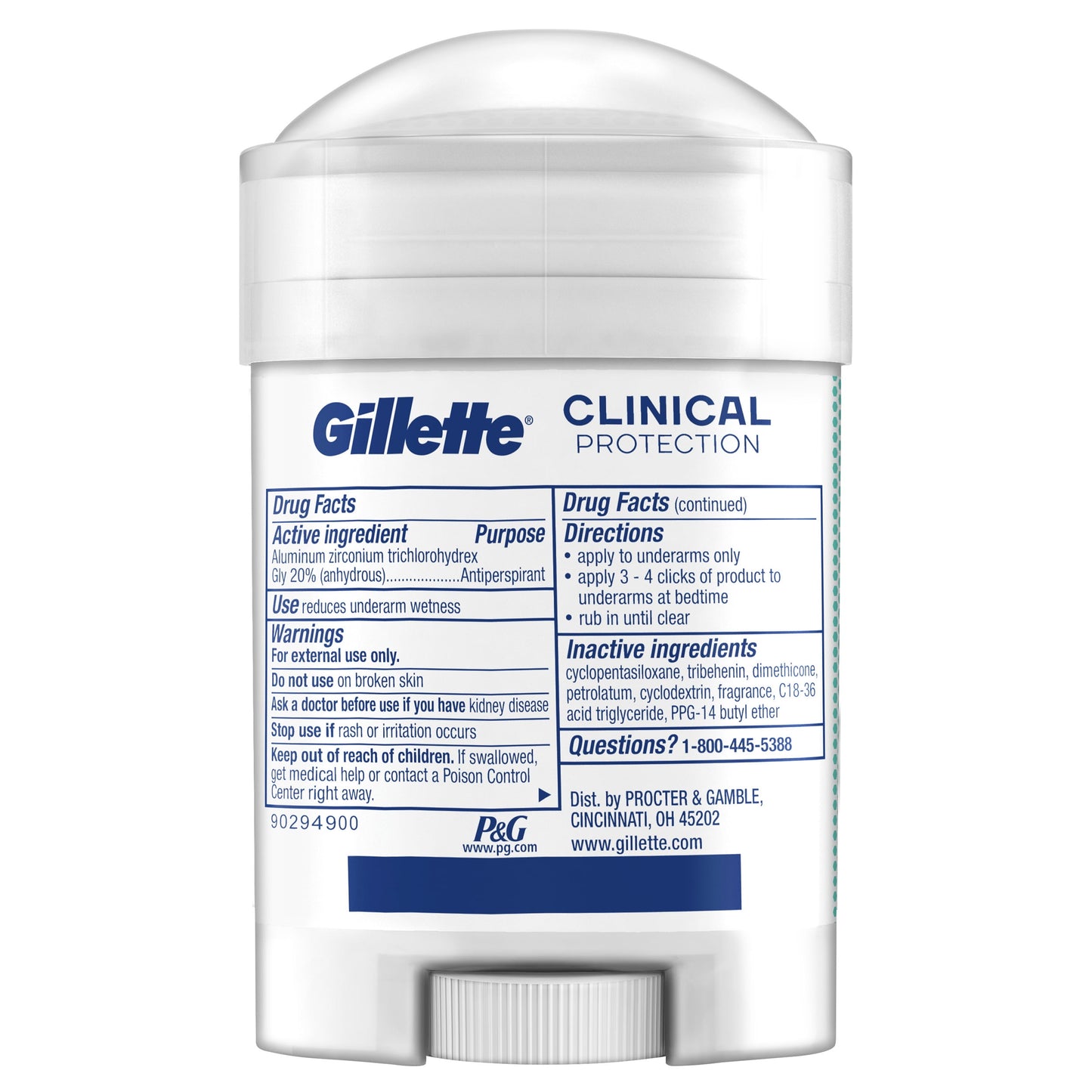 Gillette Antiperspirant Deodorant for Men, Clinical Soft Solid, Ultimate Fresh, 72 Hr. Sweat Protection, 2.6 oz