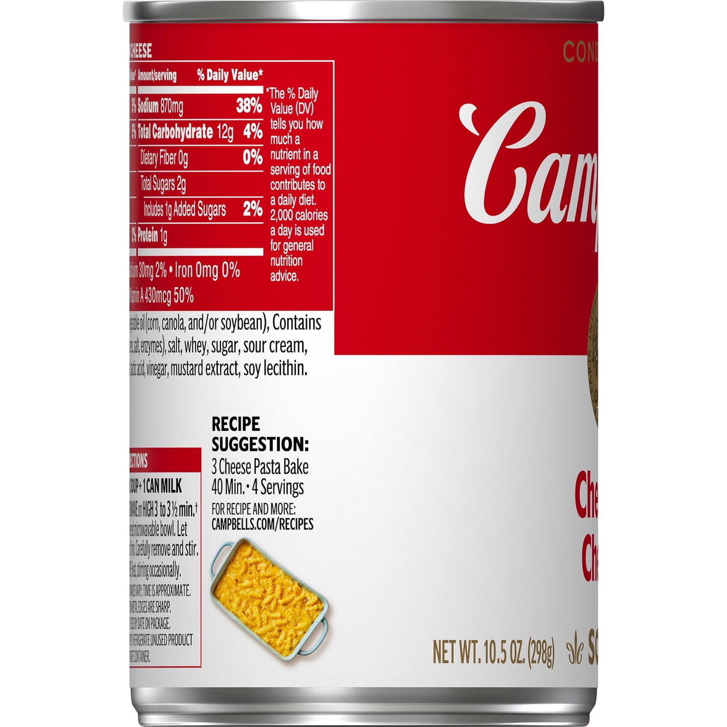 Campbell's Condensed Cheddar Cheese Soup, 10.5 Ounce Can