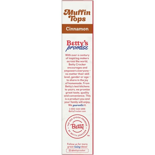 Betty Crocker Muffin Tops Mix, Cinnamon, With Topping, 13.4 oz