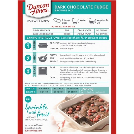 Duncan Hines Dark Chocolate Fudge Brownie Mix, 18.2 oz