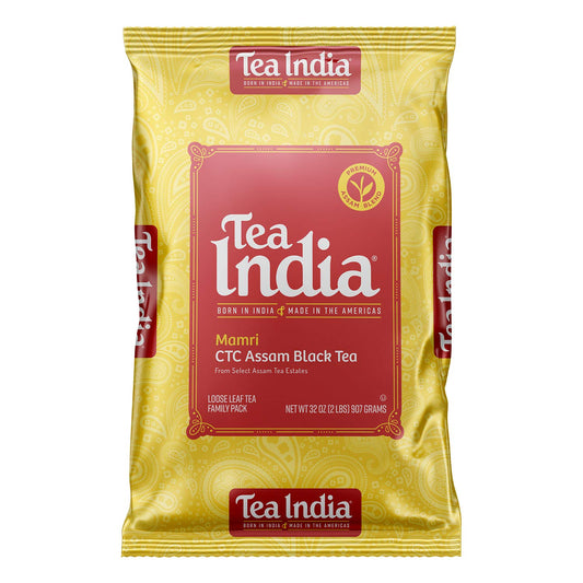 Tea India CTC Assam Loose Leaf Black Tea Strong, Full-Bodied Flavorful Blend Of Premium Black Tea Made with Natural Ingredients Traditional Indian Tea Caffeinated Iced Tea Breakfast Tea (32 Ounce)