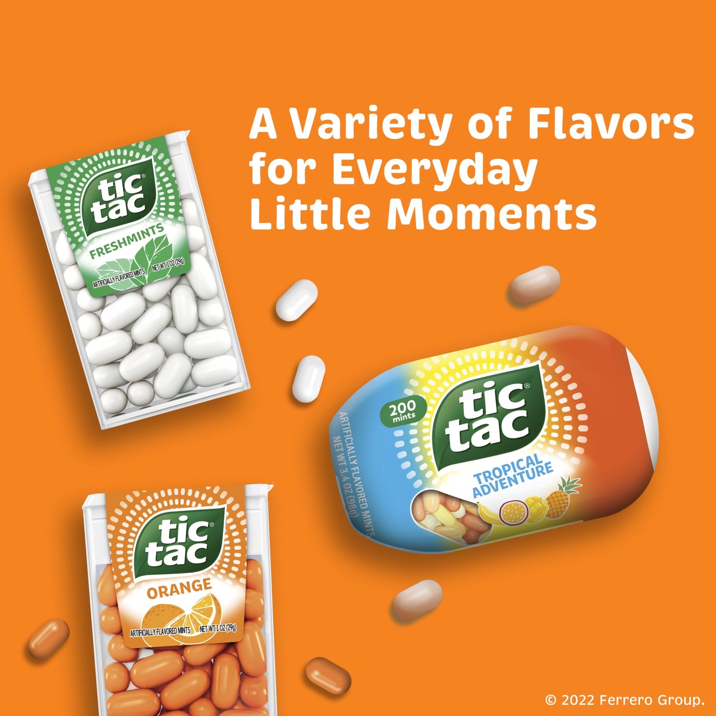 Tic Tac Orange Flavored Mints, 3.4 oz Bottle Pack