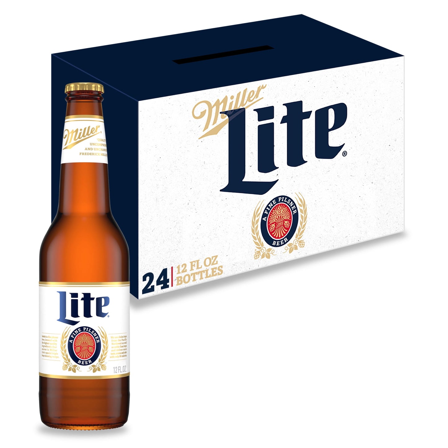 Miller Lite Lager Beer, 24 Pack, 12 fl oz Bottles, 4.2% ABV