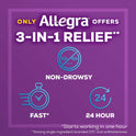 Allegra Adult 24 Hour Non-Drowsy Antihistamine Allergy Relief Medicine 180mg Gelcaps 24ct