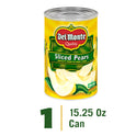 Del Monte Sliced Bartlett Pears, Canned Fruit, 15.25 oz Can