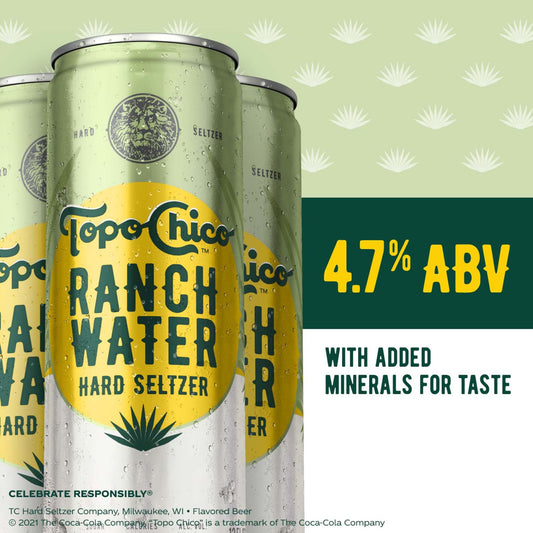 Topo Chico Ranch Water Original Hard Seltzer, 24 fl oz Can, 4.7% ABV