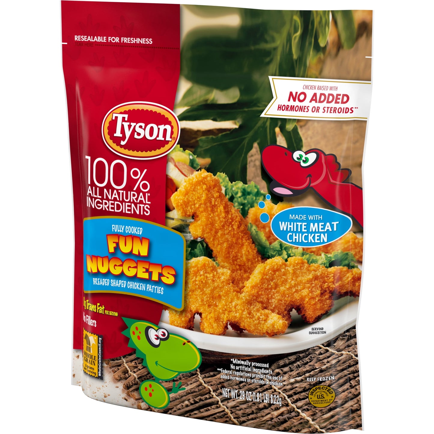 Tyson Fully Cooked Fun Chicken Nuggets, 1.81 lb Bag (Frozen)