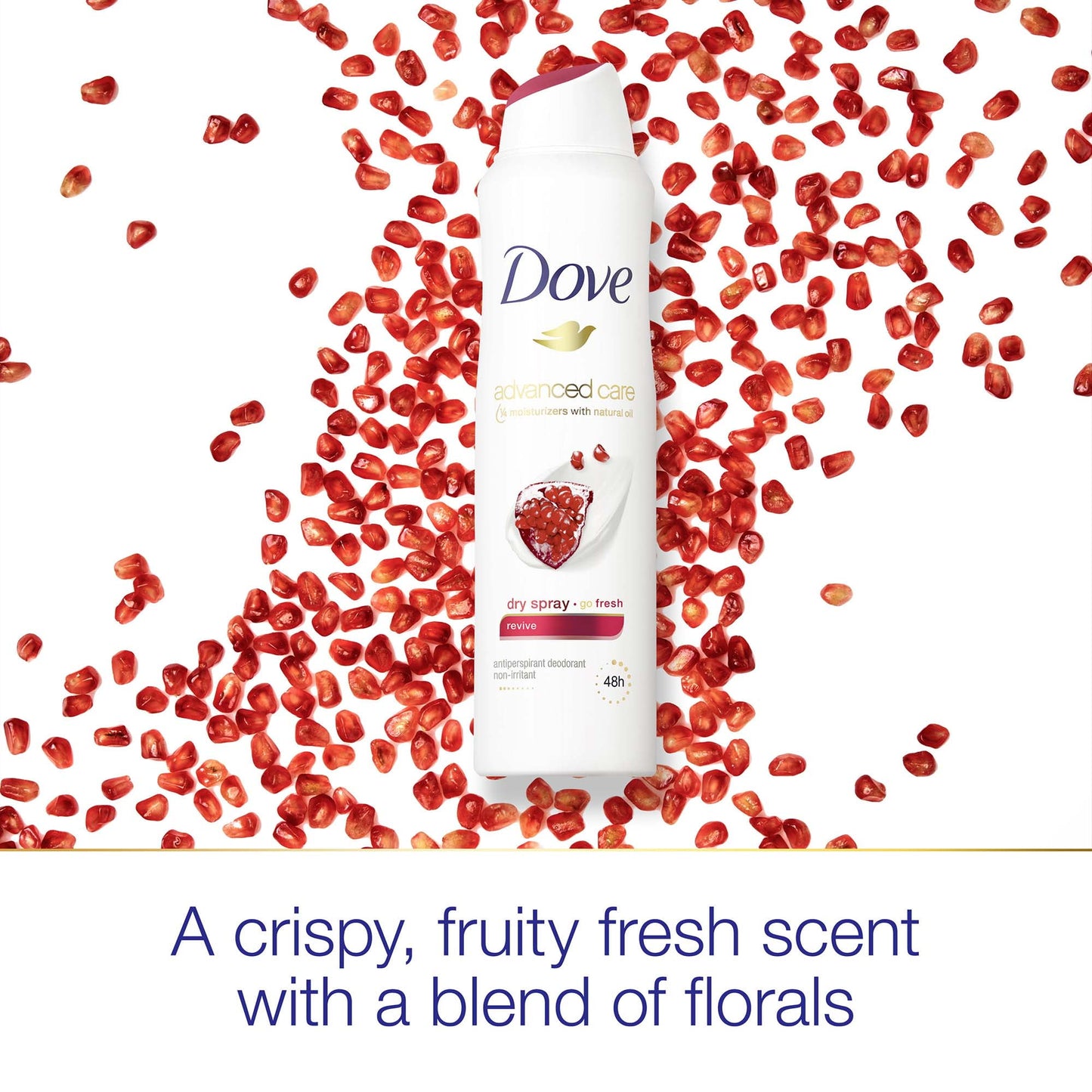 Dove Advanced Care Long Lasting Women's Antiperspirant Deodorant Dry Spray, Fruity, 3.8 oz