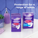 Always Xtra Protection 3-in-1 Daily Liners for Women, Extra Long Length with Leakguard, 32 CT