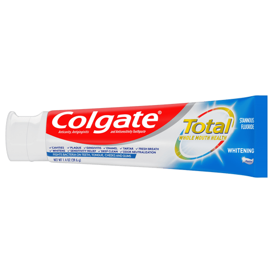 Colgate Total Whitening Toothpaste, Mint, Travel Size, 1.4 Oz