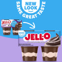 Jell-O Chocolate Vanilla Swirls Sugar Free Pudding Cups Snack, 4 Ct Cups