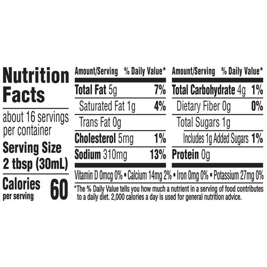 Hidden Valley Gluten Free Light Original Ranch Salad Dressing and Topping, 16 fl oz