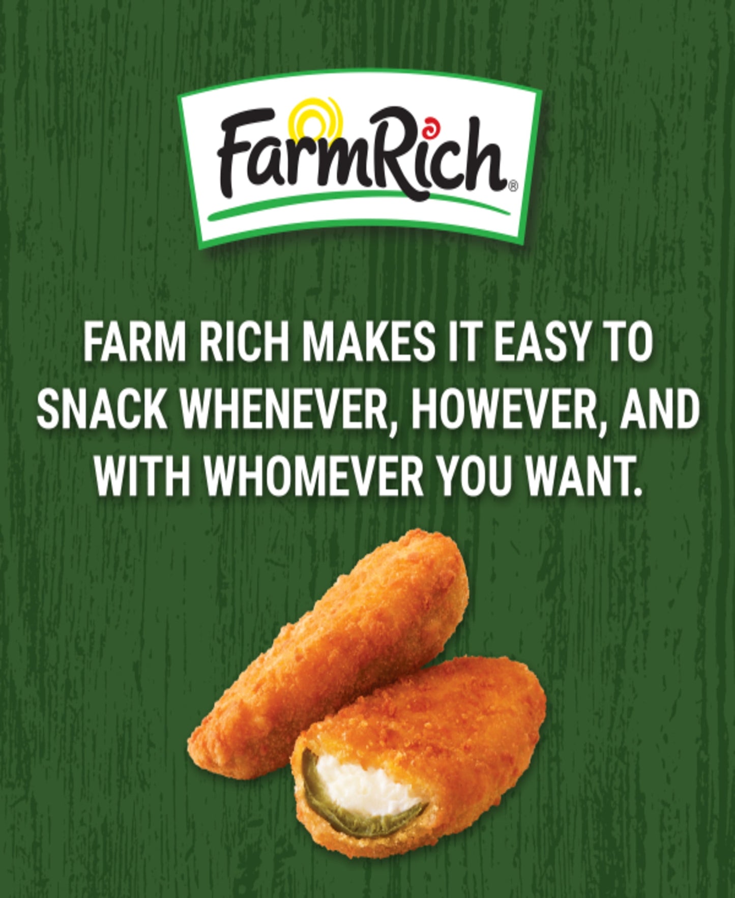 FARM RICH BREADED JALAPENO PEPPERS FILLED WITH CREAM CHEESE