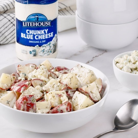 Litehouse Chunky Blue Cheese Refrigerated Salad Dressing & Dip, 13 Fluid oz Bottle